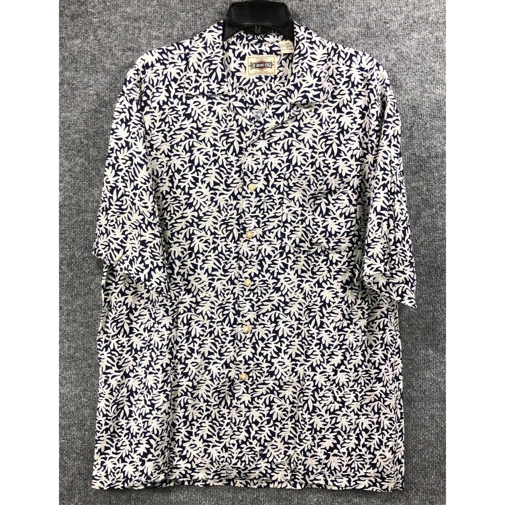 Creative Edge Men's Size M‎ Short Sleeve Golf Hawaiian Button Down Collared